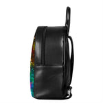 Abstract Colorful Galaxy Space Print Leather Backpack