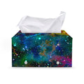 Abstract Colorful Galaxy Space Print Leather Tissue Box Cover