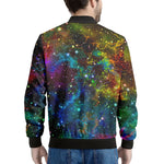 Abstract Colorful Galaxy Space Print Men's Bomber Jacket
