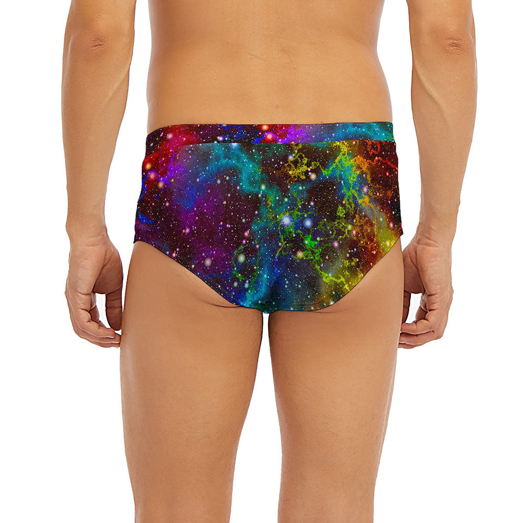 Abstract Colorful Galaxy Space Print Men's Briefs