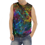 Abstract Colorful Galaxy Space Print Men's Fitness Tank Top