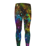 Abstract Colorful Galaxy Space Print Men's leggings