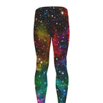 Abstract Colorful Galaxy Space Print Men's leggings