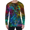 Abstract Colorful Galaxy Space Print Men's Long Sleeve T-Shirt