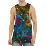 Abstract Colorful Galaxy Space Print Men's Muscle Tank Top