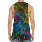 Abstract Colorful Galaxy Space Print Men's Muscle Tank Top