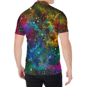 Abstract Colorful Galaxy Space Print Men's Shirt