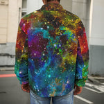Abstract Colorful Galaxy Space Print Men's Shirt Jacket