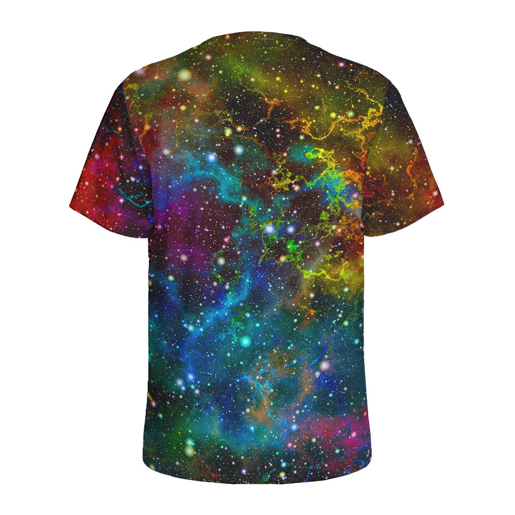 Abstract Colorful Galaxy Space Print Men's Sports T-Shirt