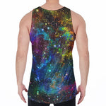 Abstract Colorful Galaxy Space Print Men's Velvet Tank Top