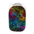 Abstract Colorful Galaxy Space Print Mesh Laundry Hamper