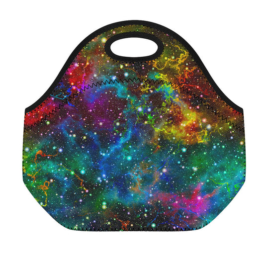 Abstract Colorful Galaxy Space Print Neoprene Lunch Bag