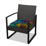 Abstract Colorful Galaxy Space Print Outdoor Seat Cushion Cover