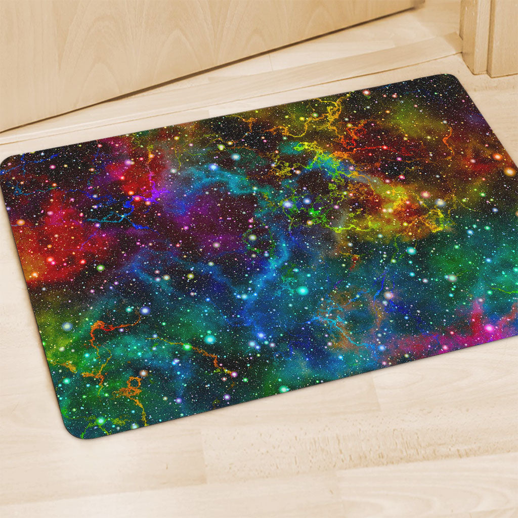 Abstract Colorful Galaxy Space Print Polyester Doormat