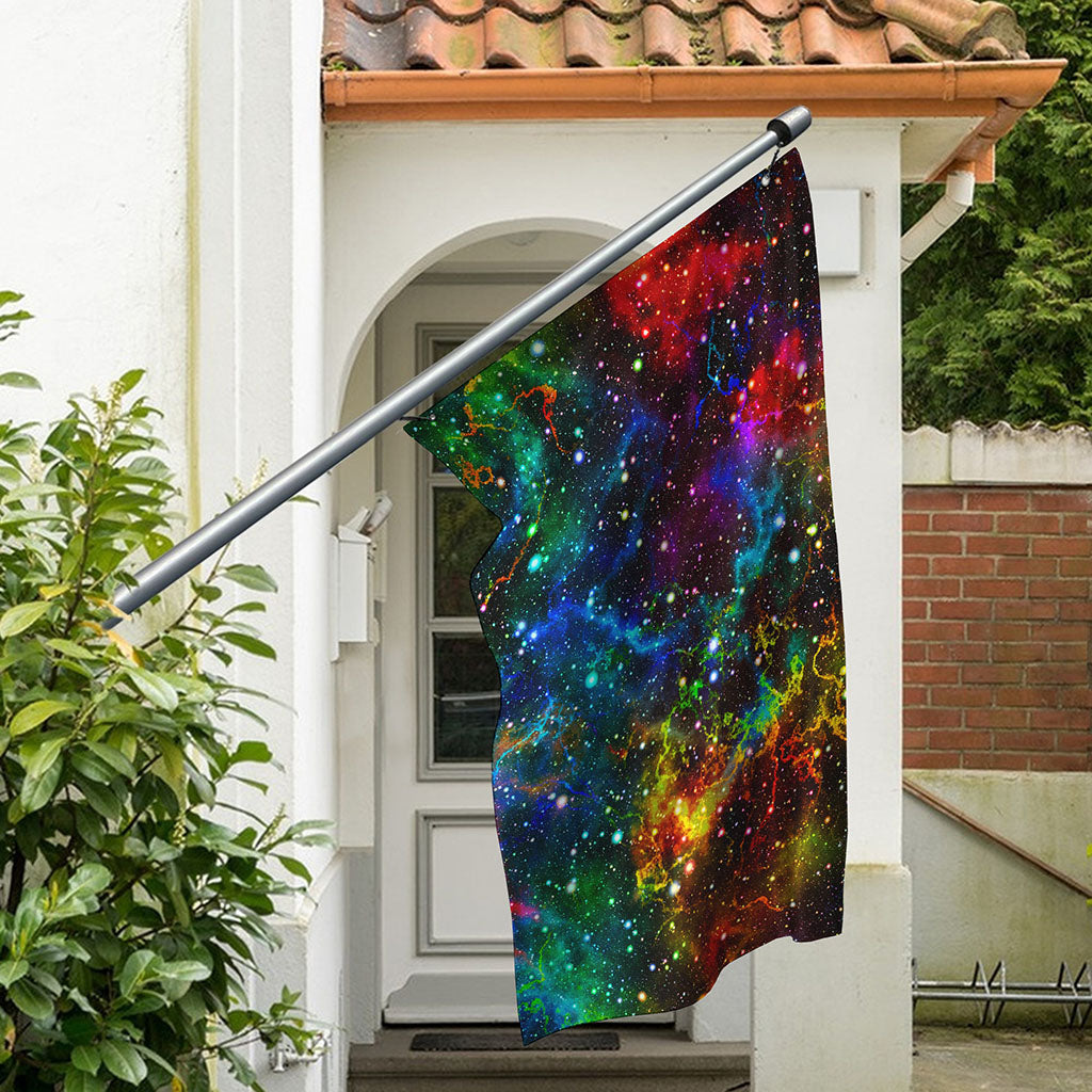 Abstract Colorful Galaxy Space Print Polyester Flag