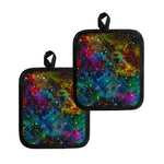 Abstract Colorful Galaxy Space Print Pot Holders