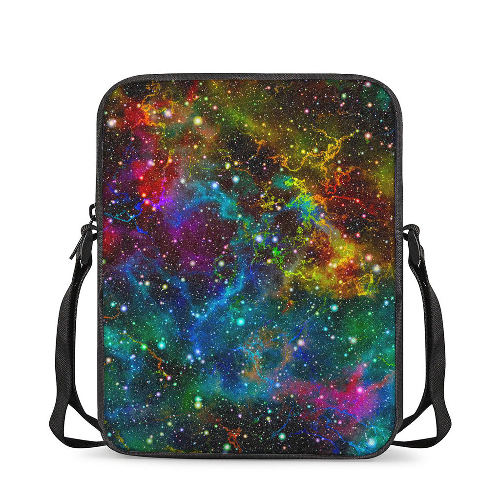 Abstract Colorful Galaxy Space Print Rectangular Crossbody Bag