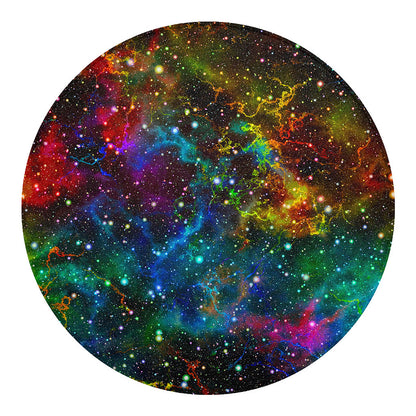 Abstract Colorful Galaxy Space Print Round Blanket