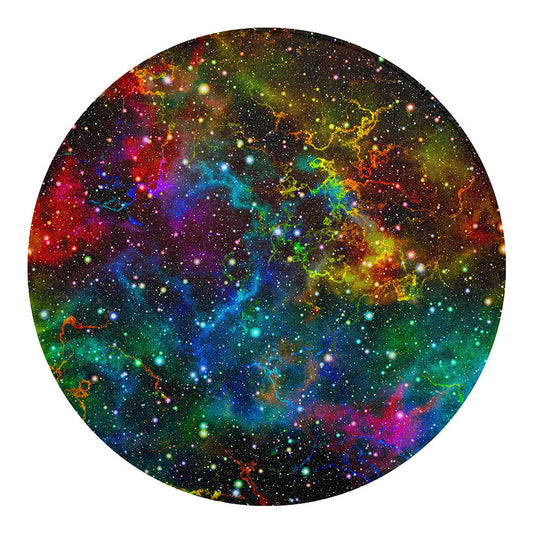 Abstract Colorful Galaxy Space Print Round Blanket