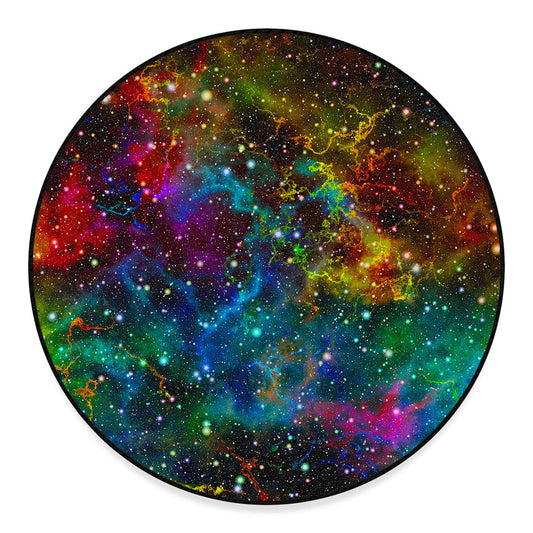 Abstract Colorful Galaxy Space Print Round Floor Mat