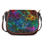 Abstract Colorful Galaxy Space Print Saddle Bag