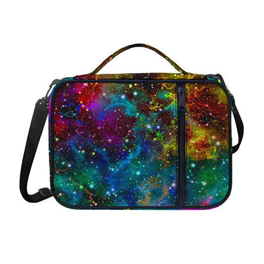 Abstract Colorful Galaxy Space Print Shoulder Strap Bible Bag