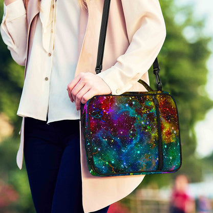Abstract Colorful Galaxy Space Print Shoulder Strap Bible Bag
