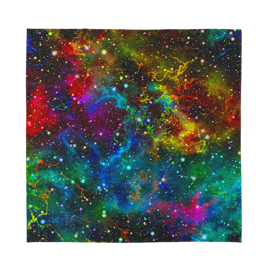 Abstract Colorful Galaxy Space Print Silk Bandana