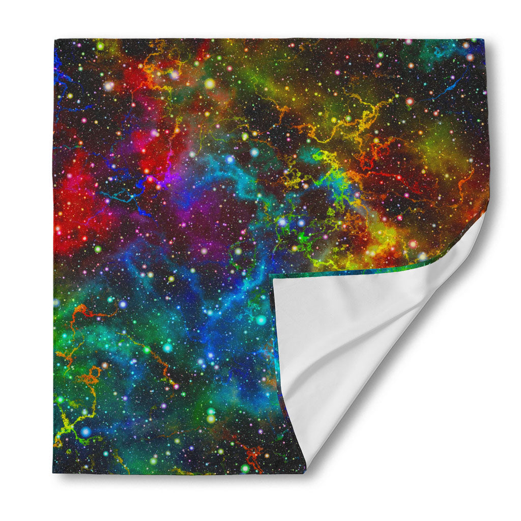 Abstract Colorful Galaxy Space Print Silk Bandana