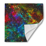 Abstract Colorful Galaxy Space Print Silk Bandana