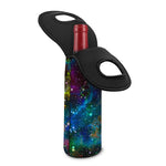 Abstract Colorful Galaxy Space Print Single Neoprene Wine Tote