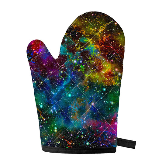 Abstract Colorful Galaxy Space Print Single Oven Mitt
