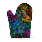 Abstract Colorful Galaxy Space Print Single Oven Mitt