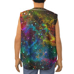 Abstract Colorful Galaxy Space Print Sleeveless Baseball Jersey