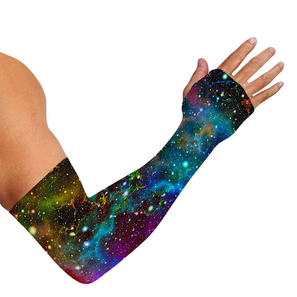 Abstract Colorful Galaxy Space Print Sun Protection Arm Sleeves