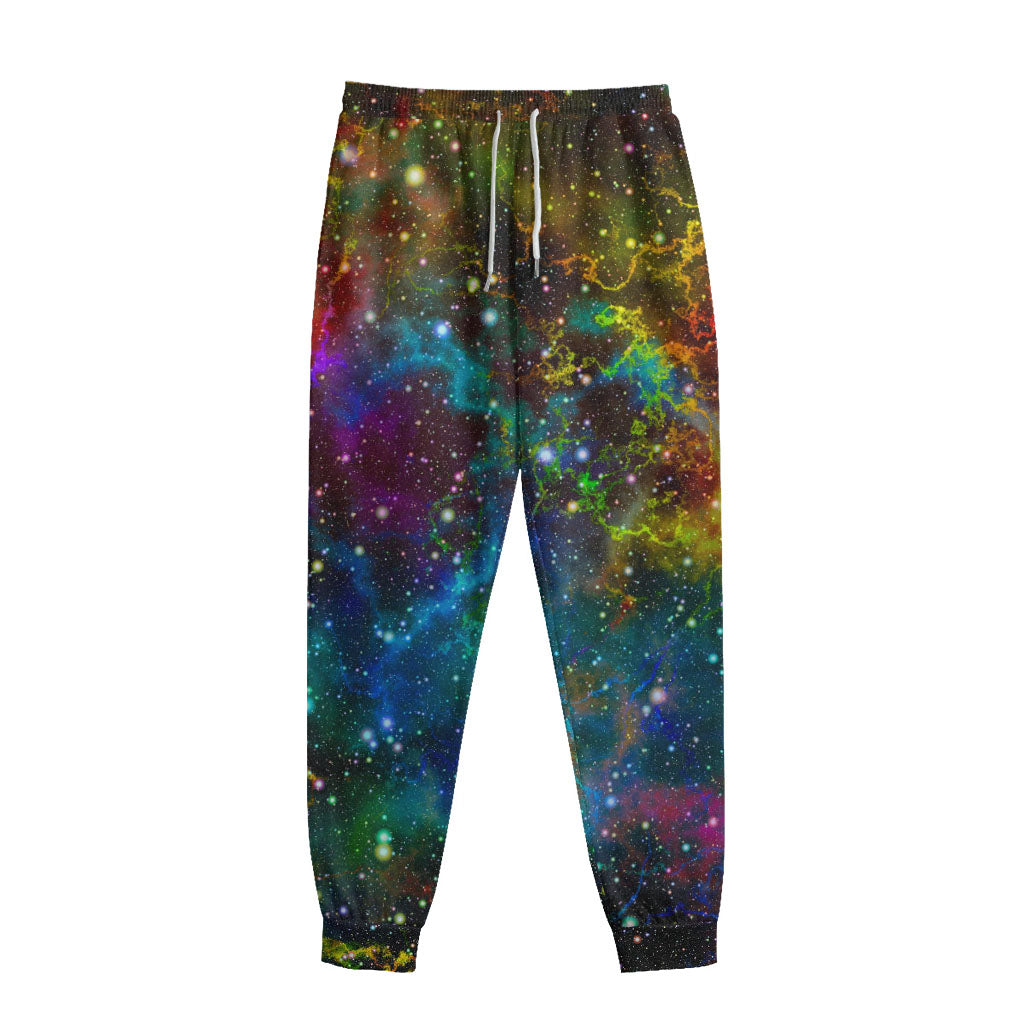 Abstract Colorful Galaxy Space Print Sweatpants