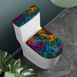Abstract Colorful Galaxy Space Print Toilet Lid And Tank Cover Set