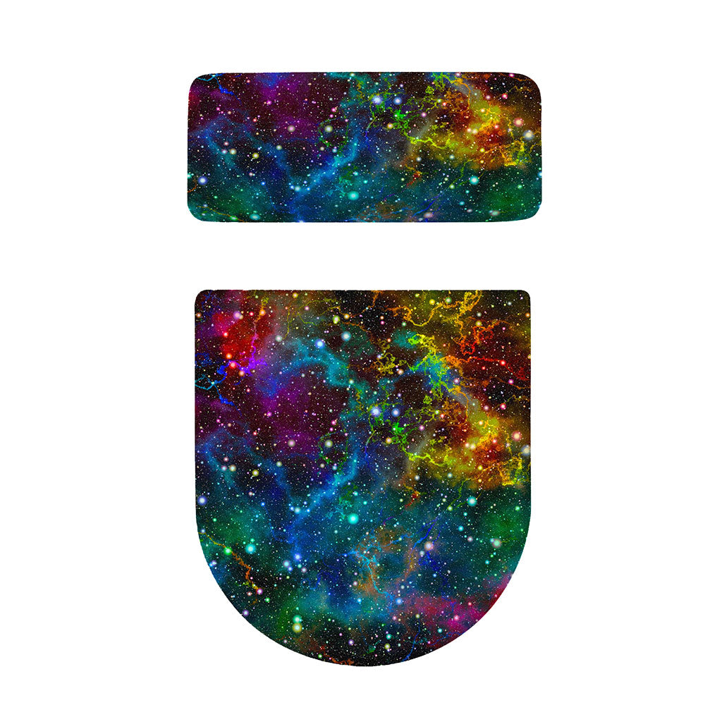 Abstract Colorful Galaxy Space Print Toilet Lid And Tank Cover Set