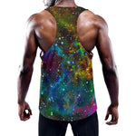 Abstract Colorful Galaxy Space Print Training Tank Top