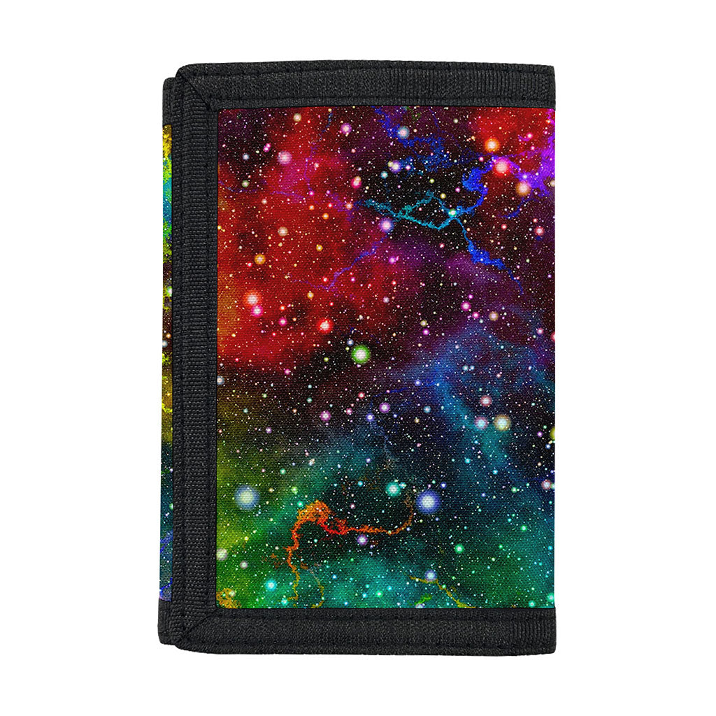 Abstract Colorful Galaxy Space Print Trifold Wallet