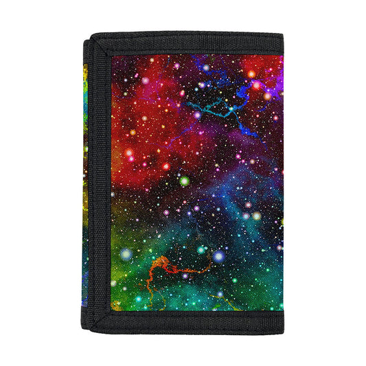 Abstract Colorful Galaxy Space Print Trifold Wallet