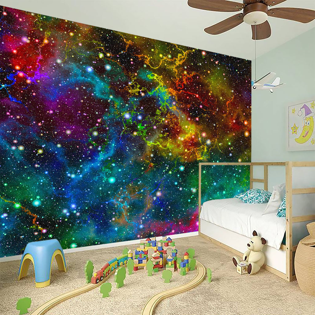 Abstract Colorful Galaxy Space Print Wall Sticker