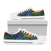 Abstract Colorful Galaxy Space Print White Low Top Sneakers