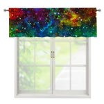 Abstract Colorful Galaxy Space Print Window Valance