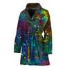 Abstract Colorful Galaxy Space Print Women's Bathrobe