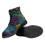 Abstract Colorful Galaxy Space Print Work Boots