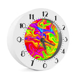 Abstract Colorful Liquid Trippy Print Alarm Clock