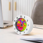 Abstract Colorful Liquid Trippy Print Alarm Clock