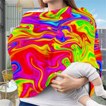 Abstract Colorful Liquid Trippy Print Baby Seat Cover