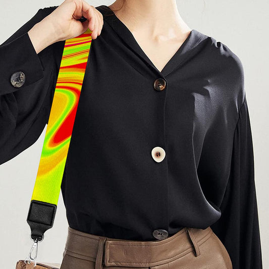 Abstract Colorful Liquid Trippy Print Bag Strap